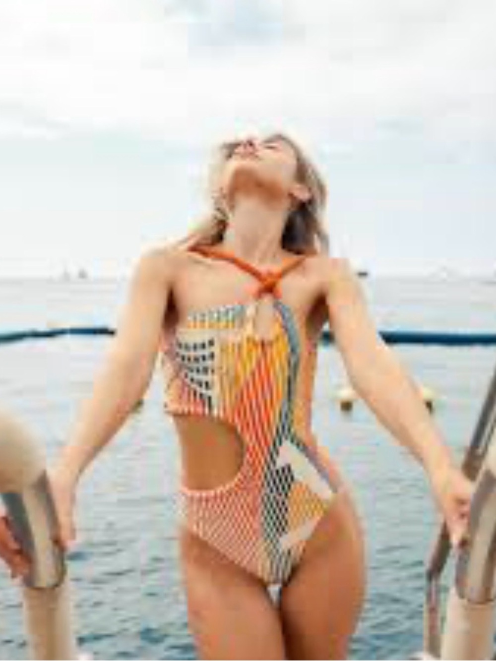 Hermès geometric-print one-piece swimsuit
Authentic size 40